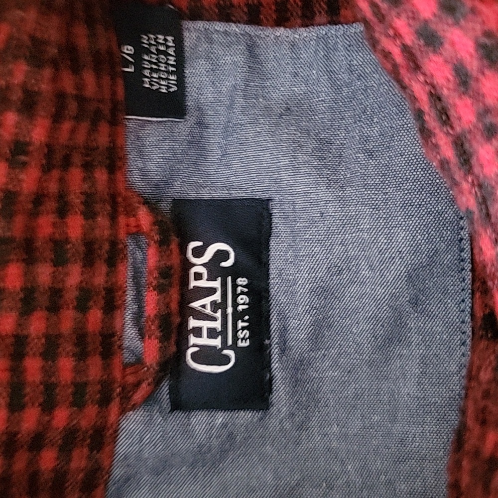 Chaps Red & Black Check Long Sleeve - Picture 3 of 6